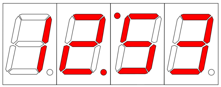 Seven Segment LED Clock Time Display