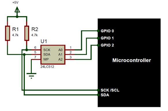 AT24C256 EEPROM Circuit