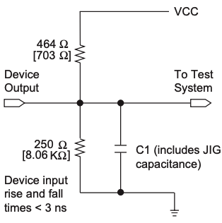 AC Test Conditions of EPM7128SQI100-10