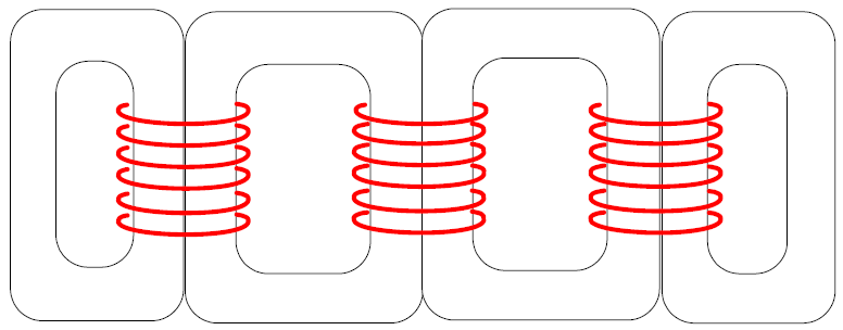 Figure 5. Three-, Four-, and Five-Limb Transformer Cores