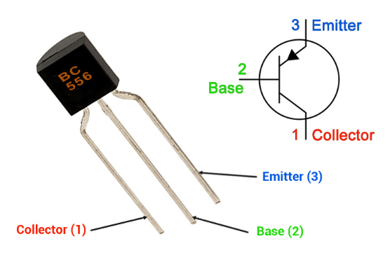 BC556 Transistor pin Configuration